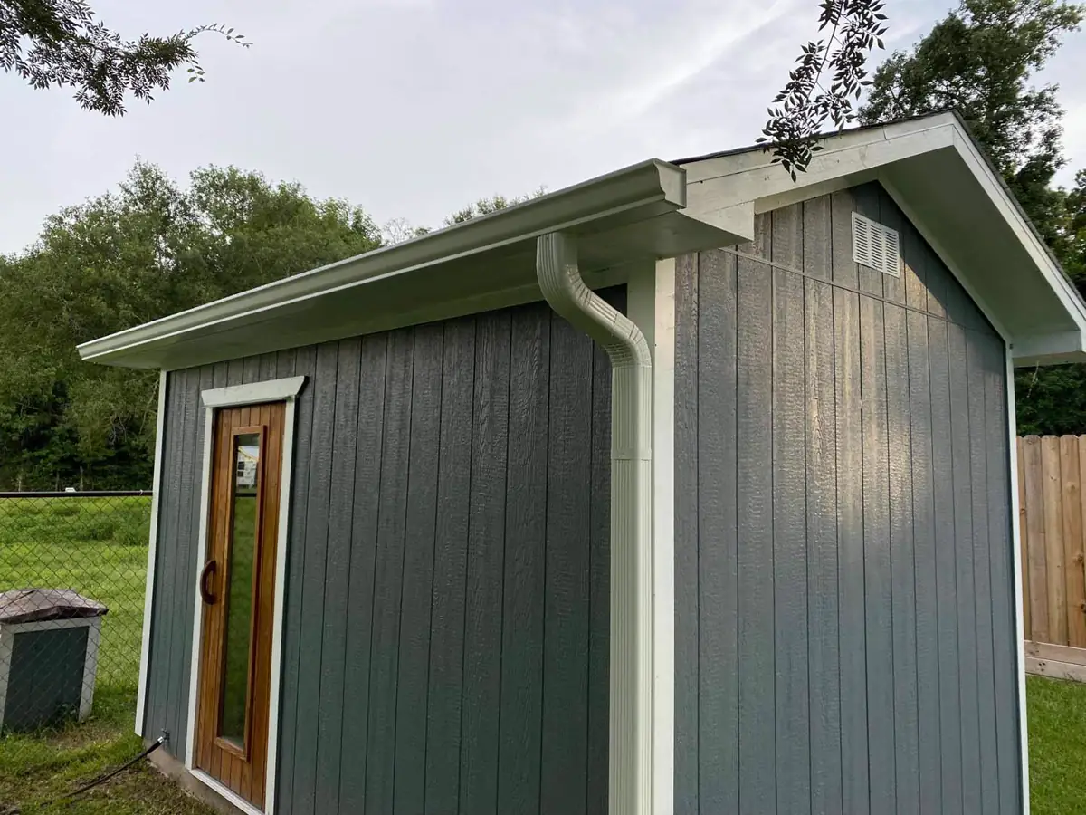 Completed gutter and downspout installation by dcGutterPRO