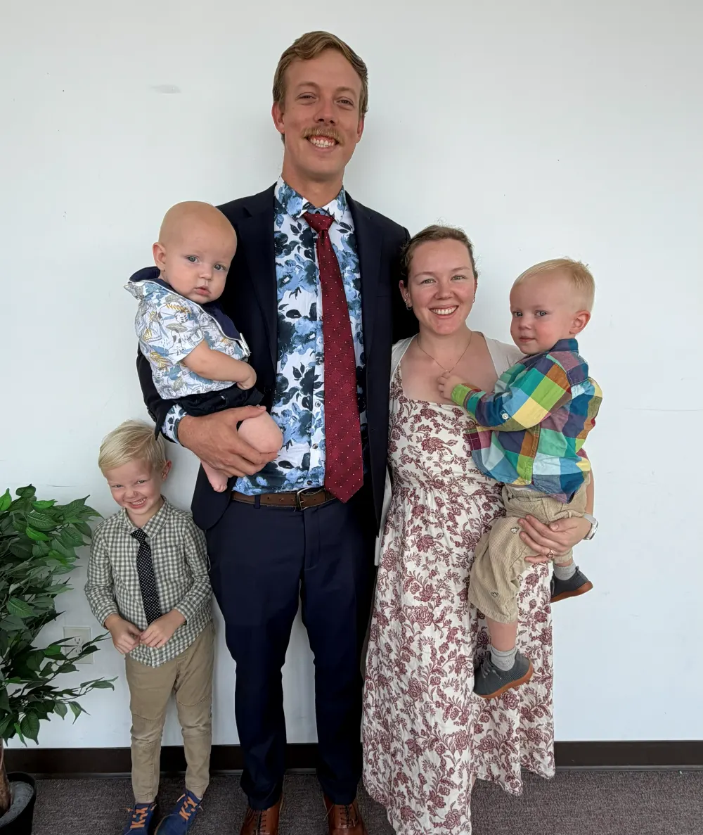 MacDaniel and Bronte Dever with their three young sons