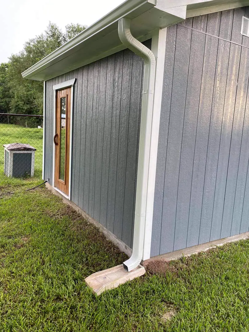 Completed gutter and downspout installation by dcGutterPRO